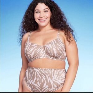 COPY - Ribbed underwire bralette bikini top